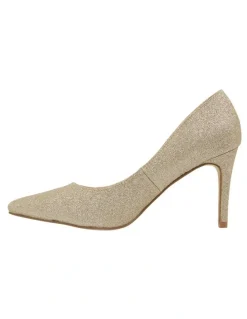 Ravella Wild Gold Glitter Heeled Shoes
