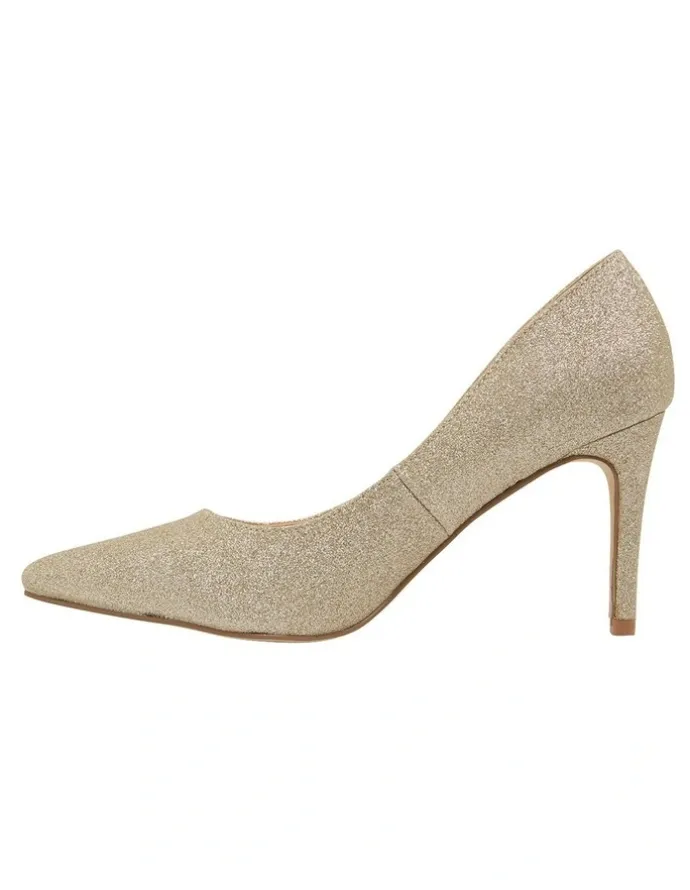 Ravella Wild Gold Glitter Heeled Shoes