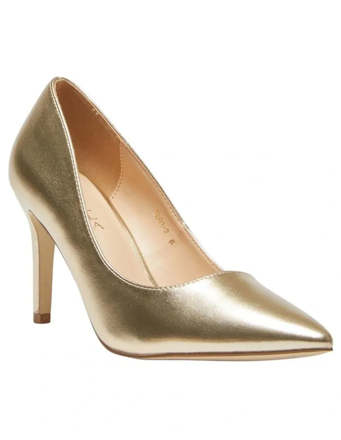 Ravella Wild Heeled Shoes in Gold Metallic