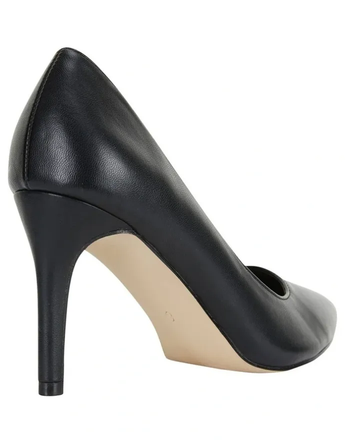 Ravella Wild Heeled Shoes in Black Smooth