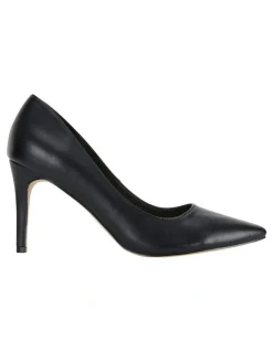 Ravella Wild Heeled Shoes in Black Smooth