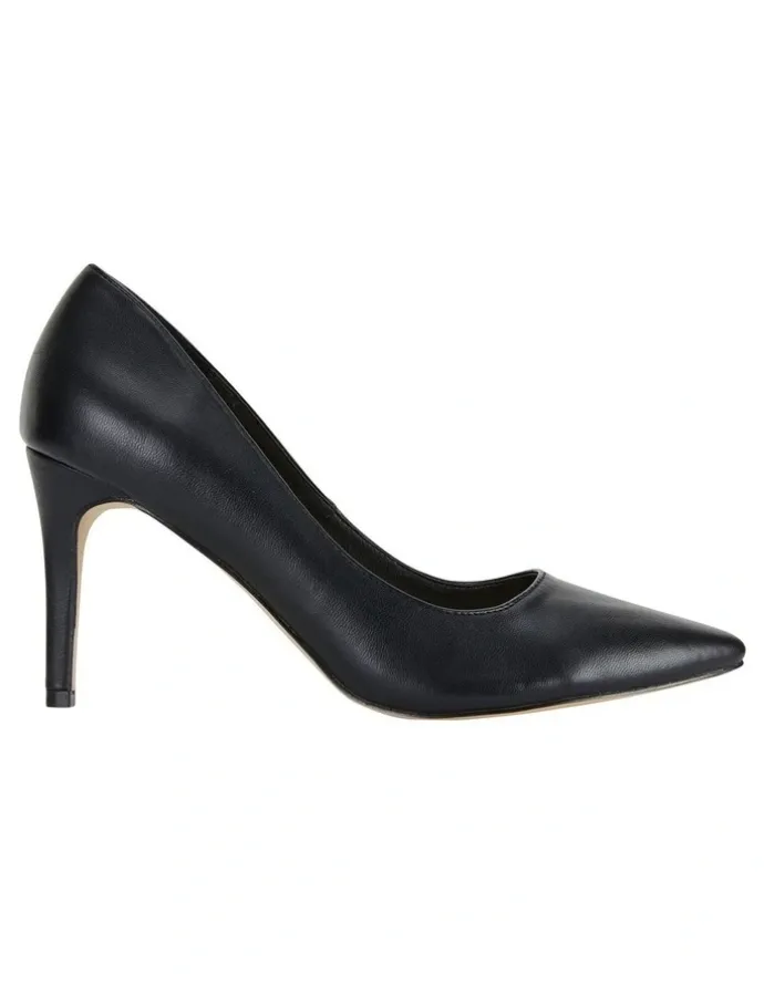 Ravella Wild Heeled Shoes in Black Smooth
