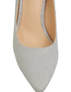 Ravella Wild Silver Glitter Heeled Shoes