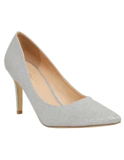 Ravella Wild Silver Glitter Heeled Shoes