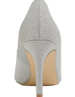 Ravella Wild Silver Glitter Heeled Shoes