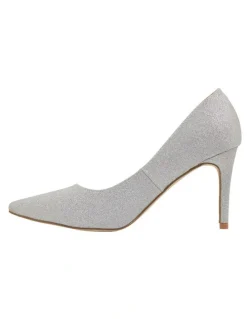 Ravella Wild Silver Glitter Heeled Shoes