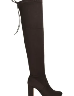 Ravella Zest Knee Boots in Chocolate Micro
