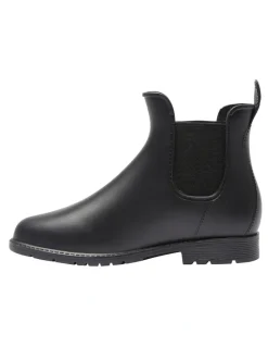 Ravella Rainy Gum Boots In Black Smooth
