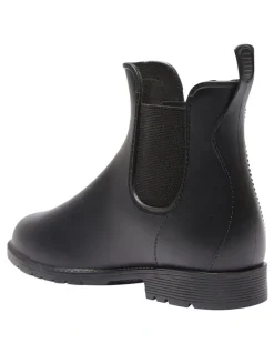 Ravella Rainy Gum Boots In Black Smooth