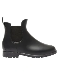 Ravella Rainy Gum Boots In Black Smooth
