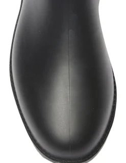 Ravella Rainy Gum Boots In Black Smooth