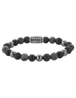 Rebel & Rose Rocks Vintage Bracelet 8mm in Grey