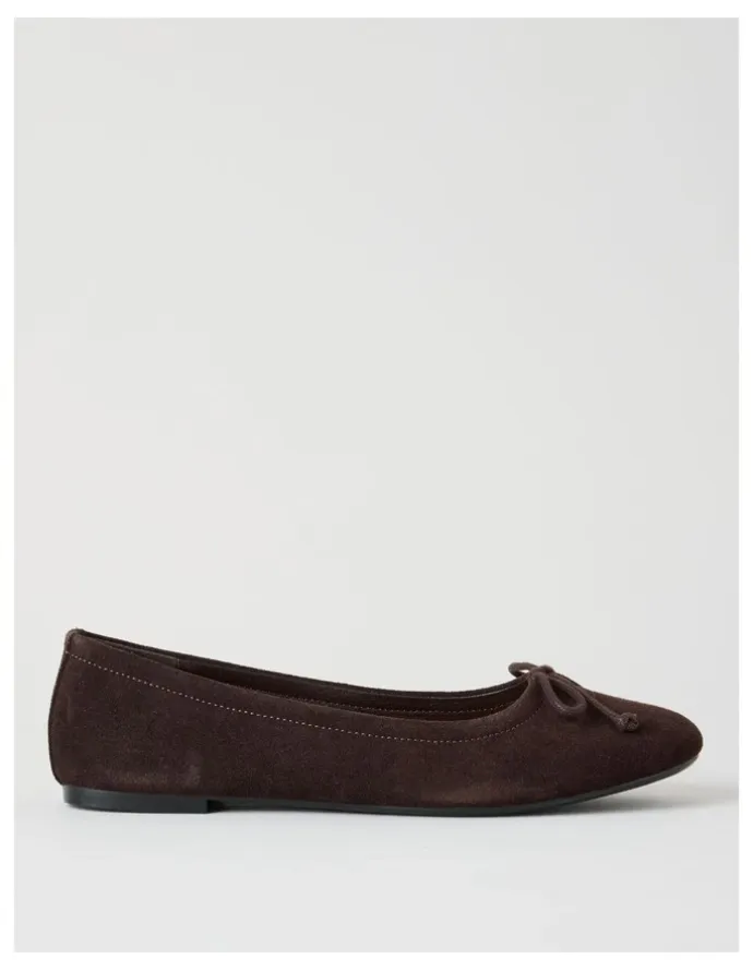 Regatta Cindy Flat Shoes in Chocolate Suede
