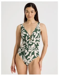 Regatta Connie Swimsuit in Olive Floral Print