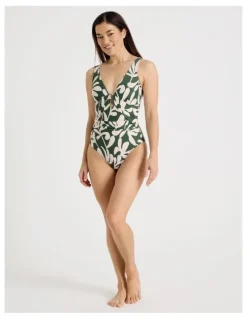 Regatta Connie Swimsuit in Olive Floral Print
