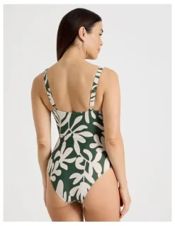 Regatta Connie Swimsuit in Olive Floral Print