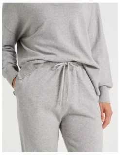 Regatta Cuffed Knit Sleep Pants in Grey Marle