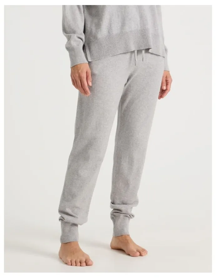 Regatta Cuffed Knit Sleep Pants in Grey Marle