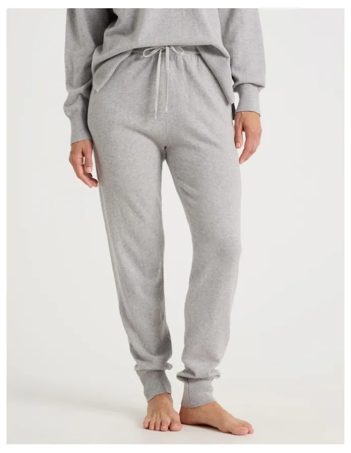 Regatta Cuffed Knit Sleep Pants in Grey Marle