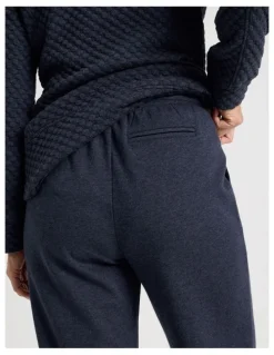 Regatta Drawcord Waist Full Length Straight Leg Trackpant in Navy Marle