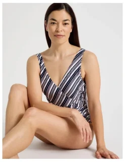 Regatta Gina Swimsuit in Midnight Stripe Print