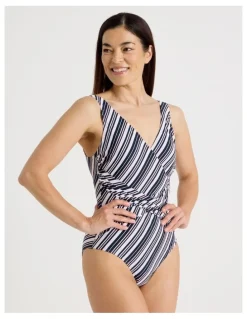 Regatta Gina Swimsuit in Midnight Stripe Print