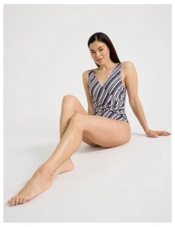 Regatta Gina Swimsuit in Midnight Stripe Print