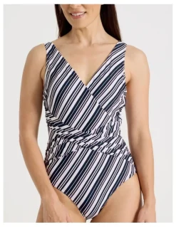 Regatta Gina Swimsuit in Midnight Stripe Print