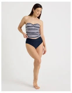 Regatta Katie Ruched Cross Front Bikini Bottom in Midnight