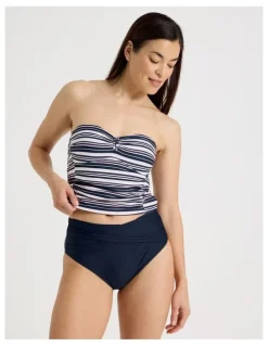 Regatta Katie Ruched Cross Front Bikini Bottom in Midnight