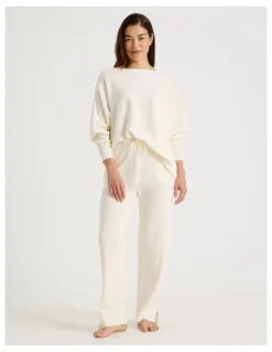 Regatta Knit Sleep Pants in White