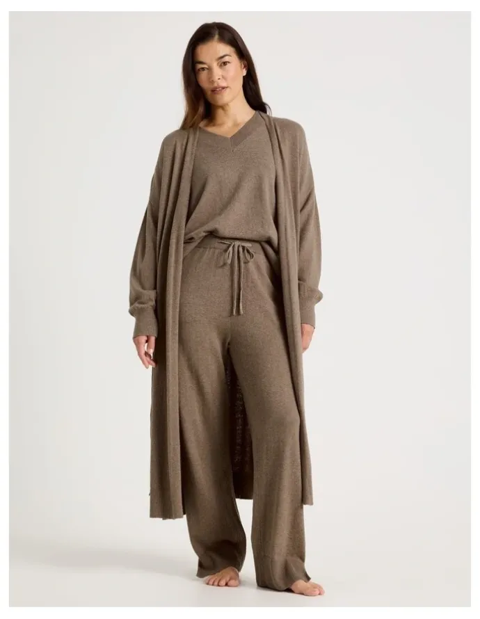 Regatta Long Knit Robe in Malt Marle