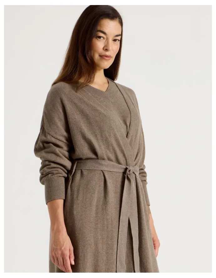 Regatta Long Knit Robe in Malt Marle