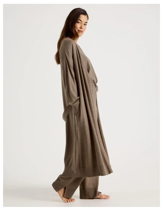 Regatta Long Knit Robe in Malt Marle