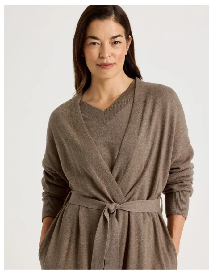 Regatta Long Knit Robe in Malt Marle