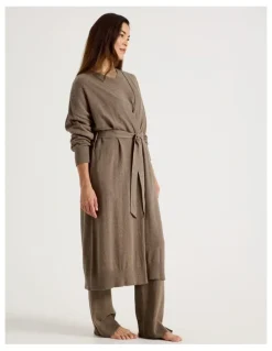 Regatta Long Knit Robe in Malt Marle