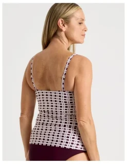Regatta Luisa Tankini in Plum Geo Print