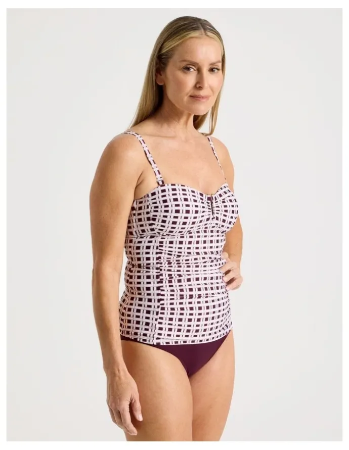 Regatta Luisa Tankini in Plum Geo Print