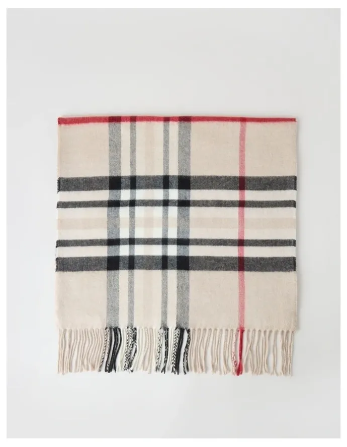 Regatta Plaid Cashmink Winter Scarf in Taupe