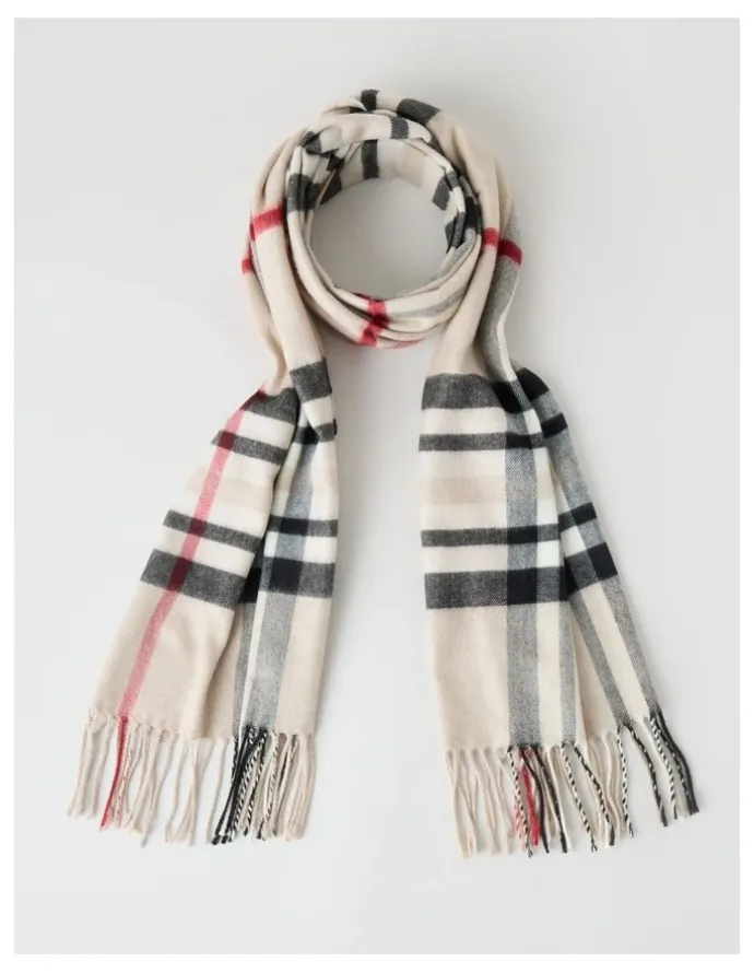 Regatta Plaid Cashmink Winter Scarf in Taupe