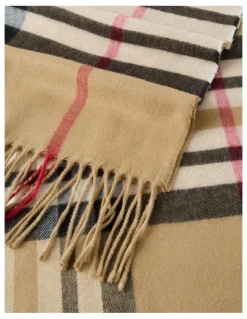 Regatta Plaid Cashmink Winter Scarf in Camel