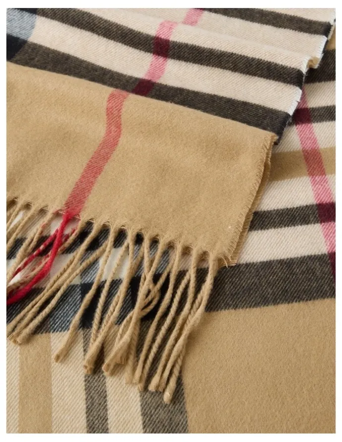 Regatta Plaid Cashmink Winter Scarf in Camel