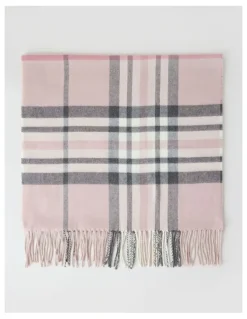 Regatta Plaid Cashmink Winter Scarf in Blush