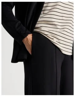 Regatta Pull On Wide Leg Knit Travel Pant in Black