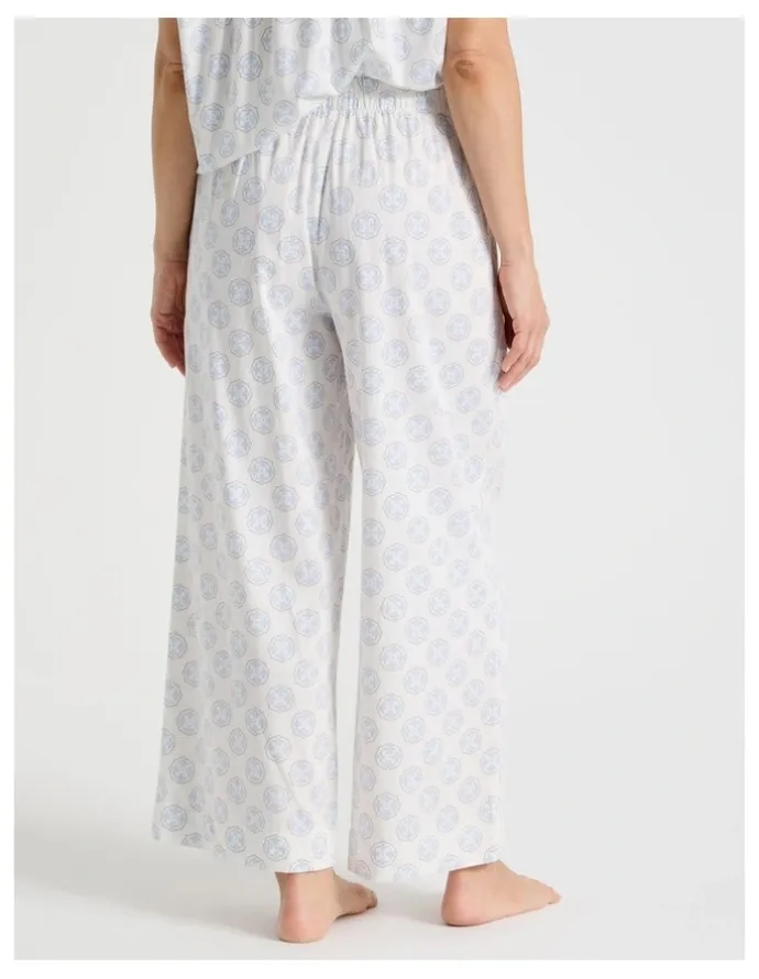 Regatta Relax Relaxed Sleep Pant in White Medallion Print