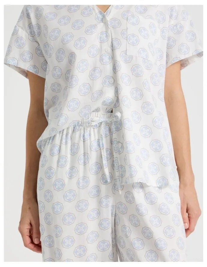 Regatta Relax Relaxed Sleep Pant in White Medallion Print