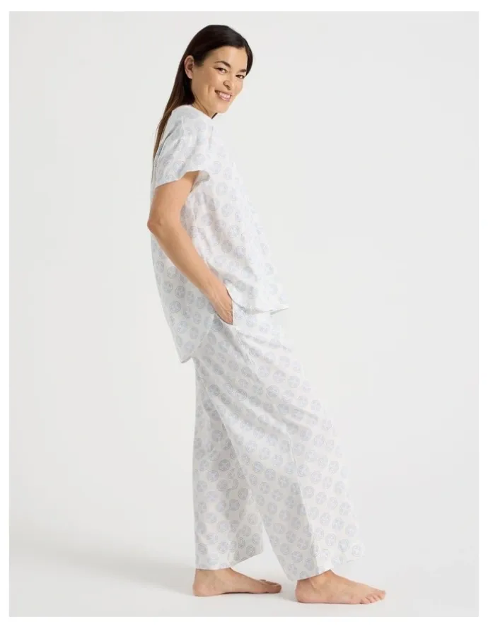 Regatta Relax Relaxed Sleep Pant in White Medallion Print