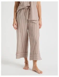Regatta Relax Woven 7/8 Sleep Pant in Ginger Stripe