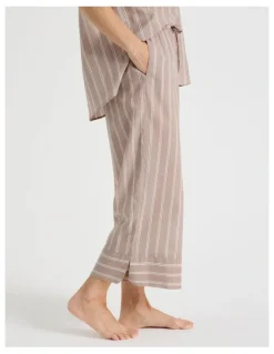 Regatta Relax Woven 7/8 Sleep Pant in Ginger Stripe