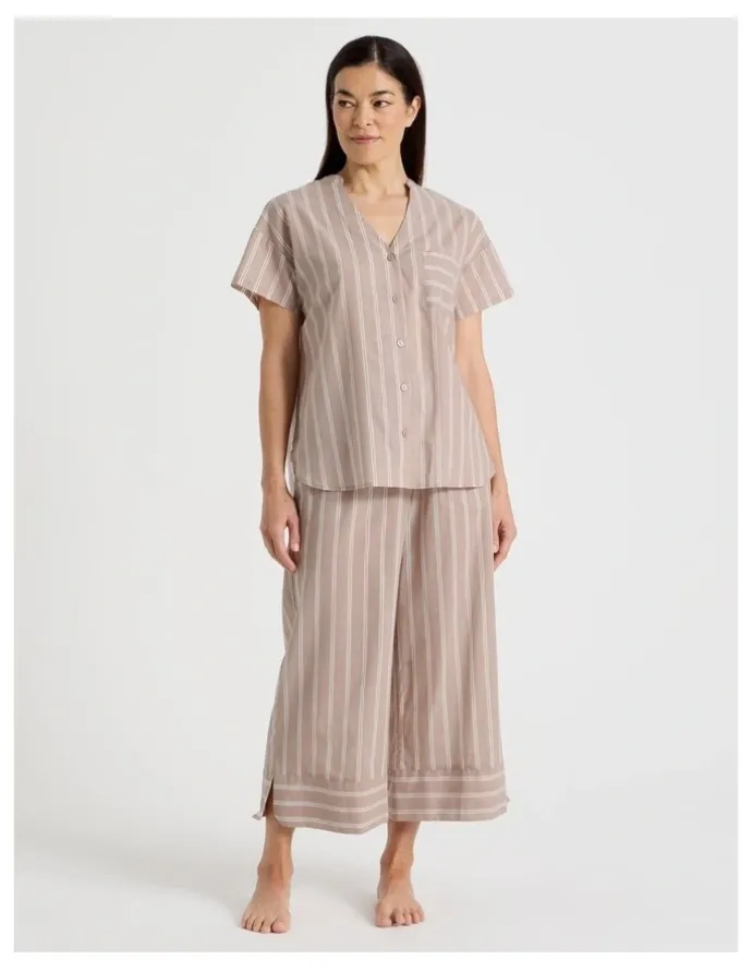 Regatta Relax Woven 7/8 Sleep Pant in Ginger Stripe